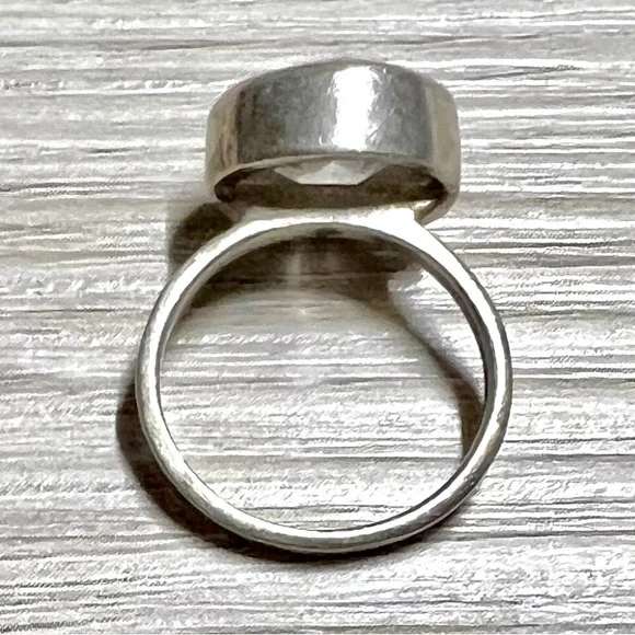 Designer Silpada Sterling Silver Cubic Zirconia Center Stack Ring, Size 5.75 - Picture 7 of 12